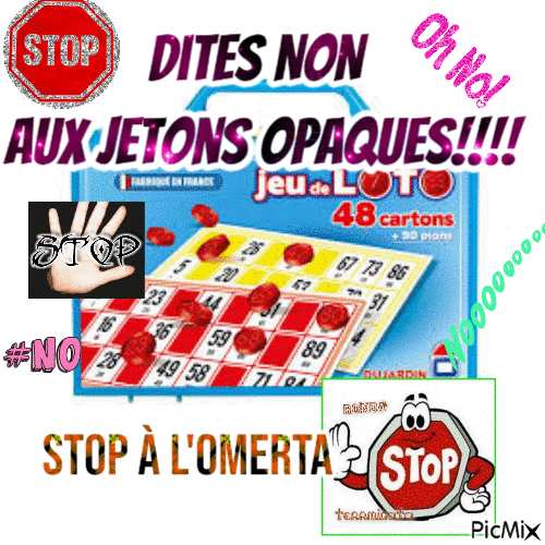 Stop aux jetons opaques - Zdarma animovaný GIF