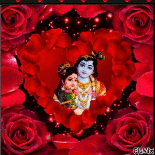Valentines Day - Radha Krishna - Darmowy animowany GIF