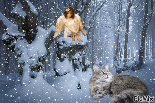 sněhový les - Bezmaksas animēts GIF