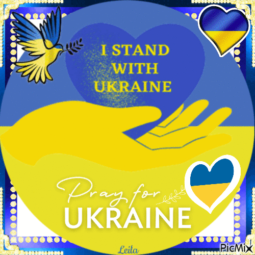 I stand with Ukraine - Gratis geanimeerde GIF