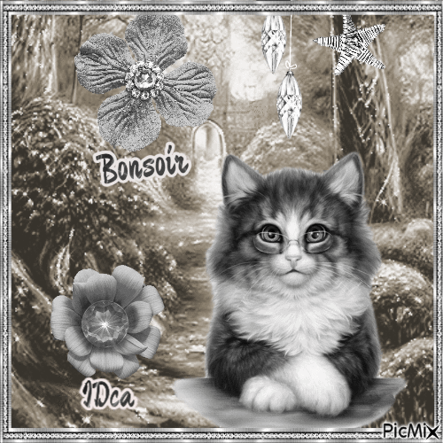 Bonsoir les chatons - 無料のアニメーション GIF