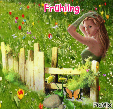 Frühling - GIF animado gratis
