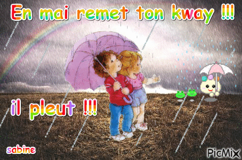 il pleut - Δωρεάν κινούμενο GIF
