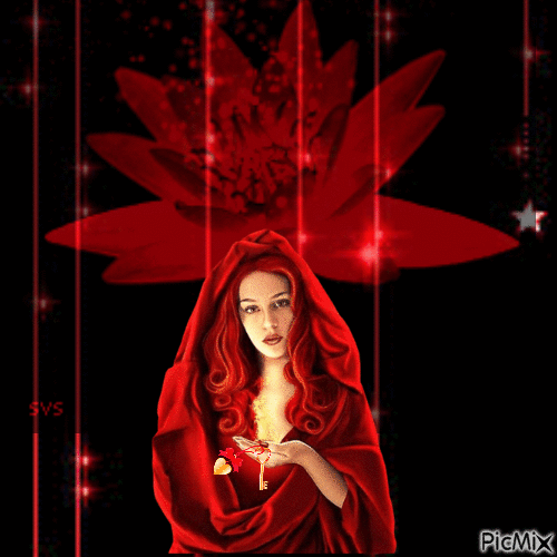 lady in red - Gratis animeret GIF