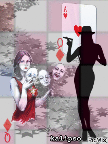 Lady of hearts - GIF animate gratis