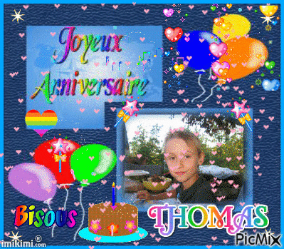 anniversaire de thomas - GIF animé gratuit