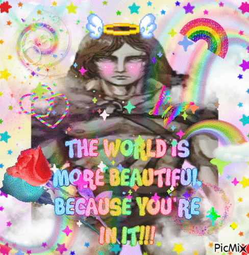 rainbow #positivity ragnvaldr - Bezmaksas animēts GIF