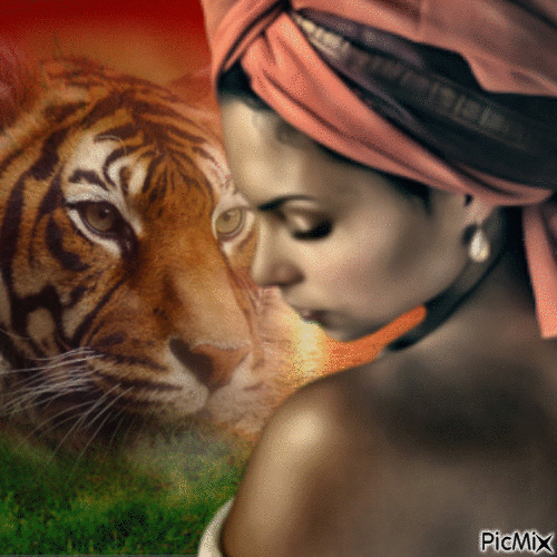 Mulher Tigresa - Gratis animeret GIF