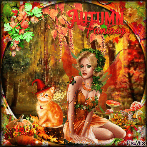 Autumn Fairy - Darmowy animowany GIF