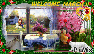 Welcome March - Gratis animeret GIF