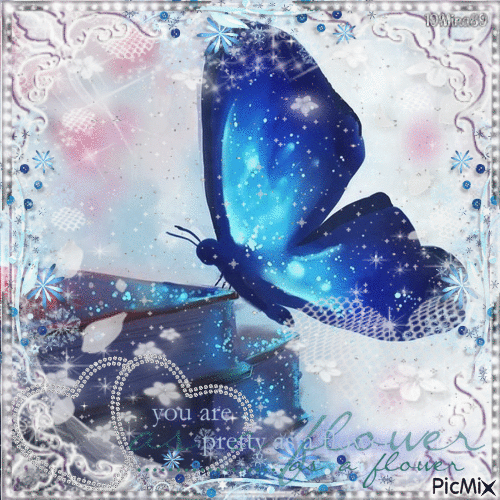 Butterfly - Pretty As A Flower - GIF animado grátis