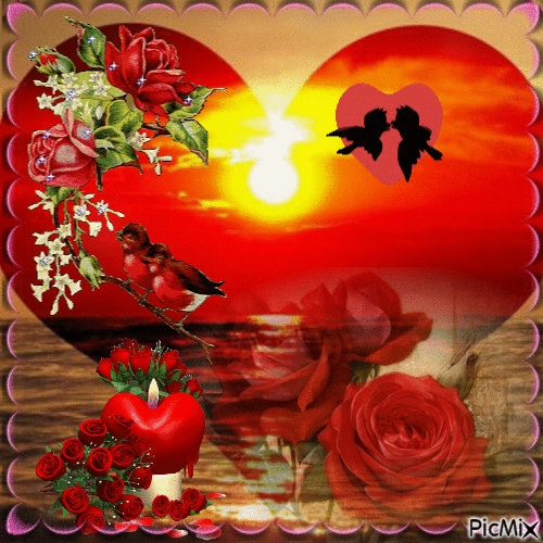 Fleur rouge - Ingyenes animált GIF