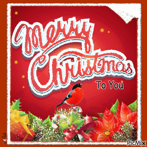 Merry Christmas to you. Red - Darmowy animowany GIF