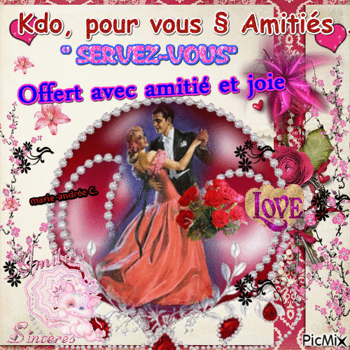 Kdo  d'Amitié § Couple - Romantic . - Darmowy animowany GIF