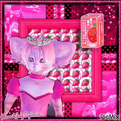 [♥]And his name is Princess Strawberry![♥] - GIF animado grátis