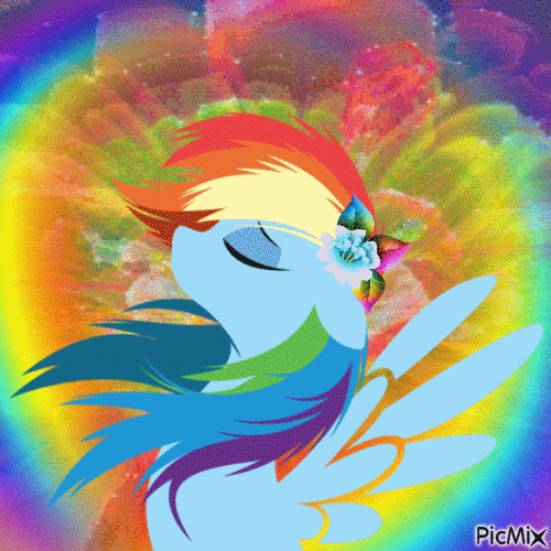Rainbow Dash Spring - Gratis animeret GIF