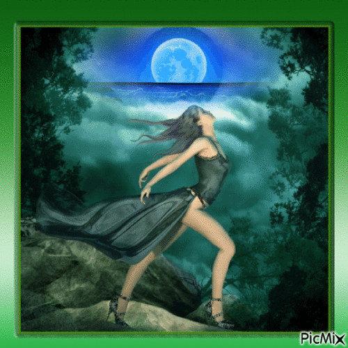 Dança com a lua - Δωρεάν κινούμενο GIF