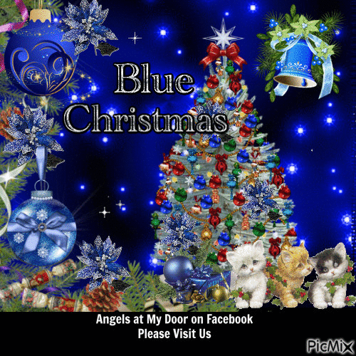Blue Christmas - GIF animado gratis
