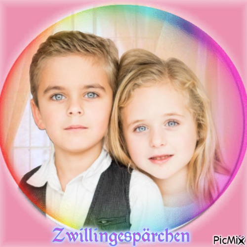 Porträt /Zwillinge- Junge und Mädchen - besplatni png