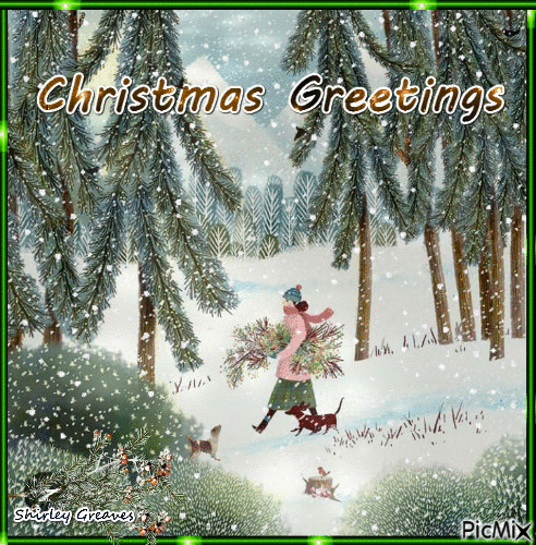 Christmas Greetings - Free animated GIF