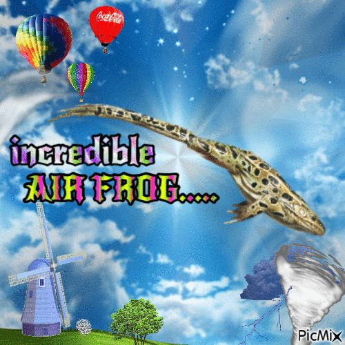 elemental Air Frog - GIF animasi gratis