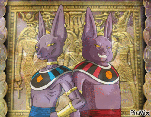 Beerus and His Fat Brother - Free animated GIF
