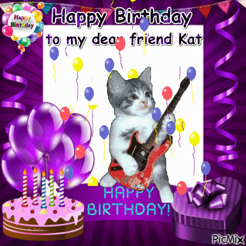 Happy birthday Kat - Gratis animerad GIF