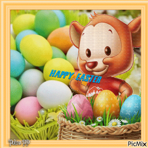 Wishes for a happy Easter - GIF animado grátis