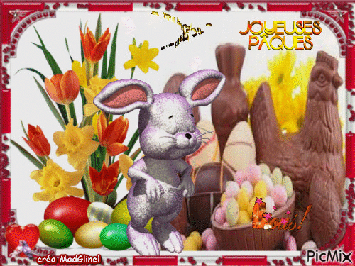 merci..joyeuses Pâques - Ingyenes animált GIF