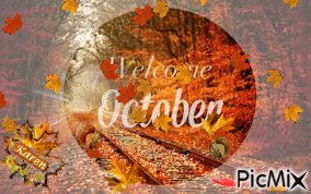 Welcome October 1 - Ingyenes animált GIF