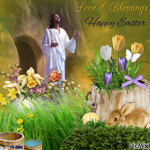 Easter-Jesus-love-blessings - Animovaný GIF zadarmo