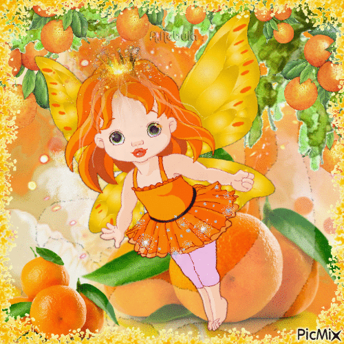 Orange fantasy - GIF animado gratis