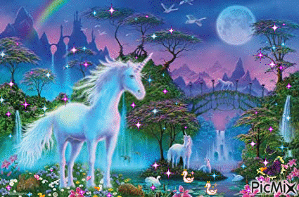 unicorn paradise - Δωρεάν κινούμενο GIF