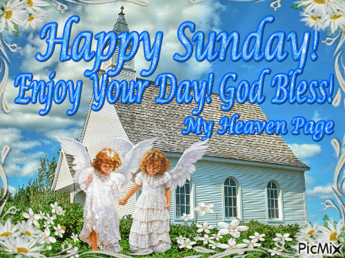 Happy Sunday! Enjoy your day! God Bless! - Δωρεάν κινούμενο GIF