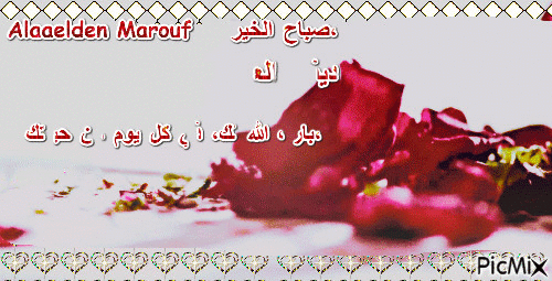 Alaaelden Maroufصباح الخير، صديقي العزيز - Безплатен анимиран GIF