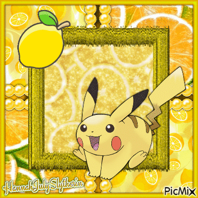 {=}Pikachu and Lemons{=} - Darmowy animowany GIF