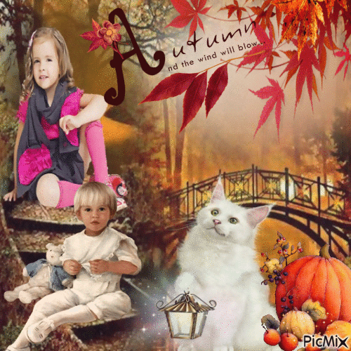 Concours : Bel automne avec enfants et un animal - Δωρεάν κινούμενο GIF