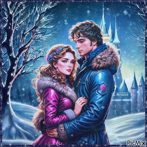 castle in the snow - Бесплатный анимированный гифка
