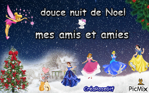 douce nuit de Noel - Бесплатный анимированный гифка
