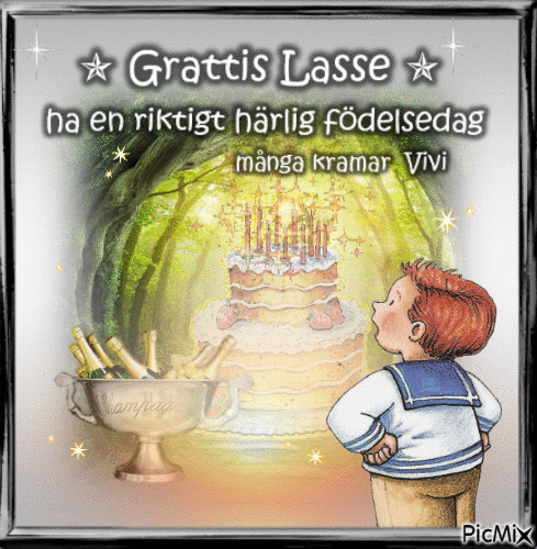 Grattis Lasse b 2019 - GIF animé gratuit