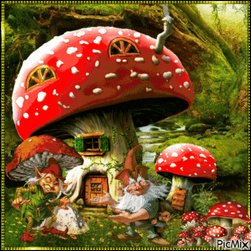 A fairy/pixie/elf house - Bezmaksas animēts GIF