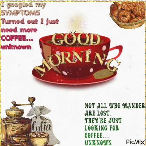 good morning & coffee - Darmowy animowany GIF