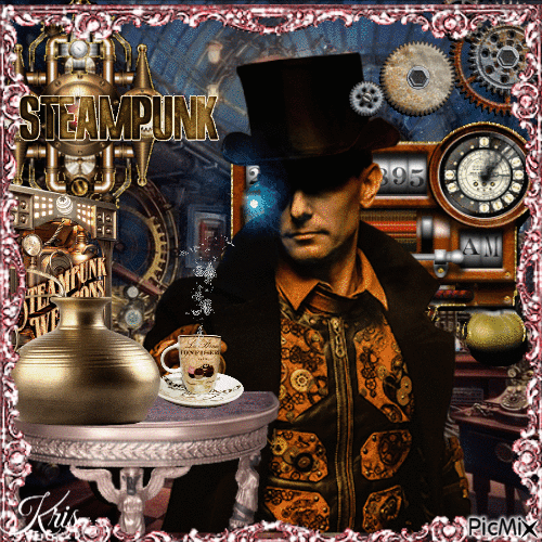 Homme steampunk🌹🌼 - Free animated GIF