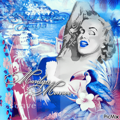 Marilyn Monroe en été - Gratis animerad GIF