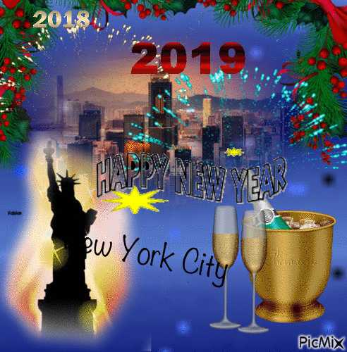 HAPPY NEW YEAR  2019 - 無料のアニメーション GIF