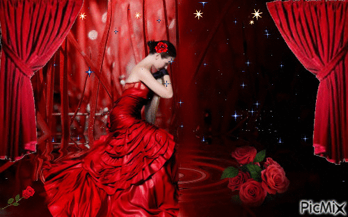 la robe rouge - Darmowy animowany GIF