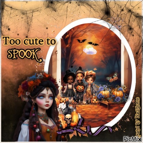 Too cute to spook - png gratuito