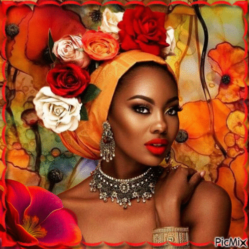 Belle africaine - GIF animado grátis