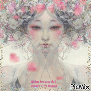 Miho Hirano Art - GIF เคลื่อนไหวฟรี