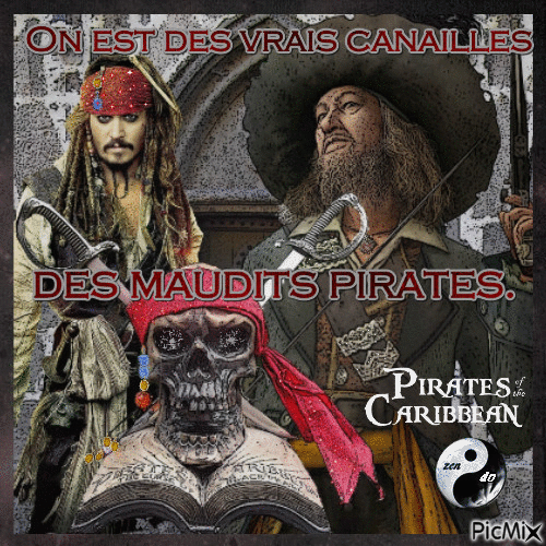 Pirates des Caraïbes - Бесплатный анимированный гифка